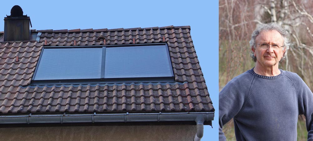 Panneaux solaire thermique sur un toit<br>Alain Poulet
